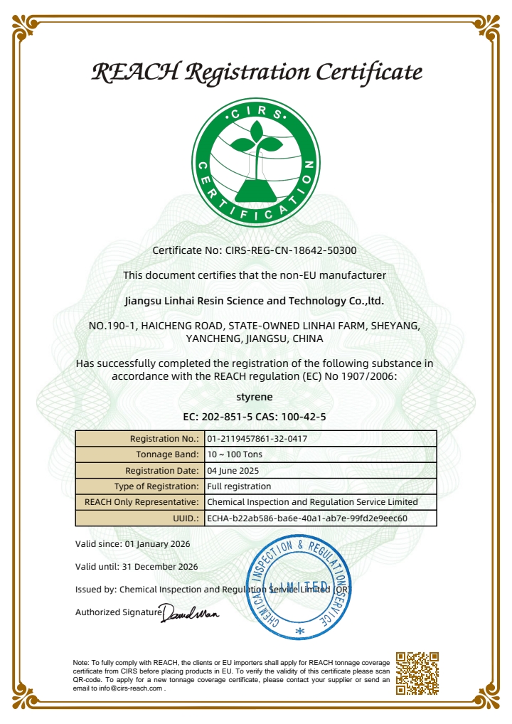 REACH Registration Certificate